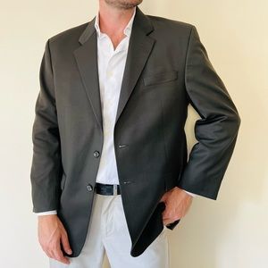 RALPH LAUREN Grey Wool cashmere Two-Button Blazer